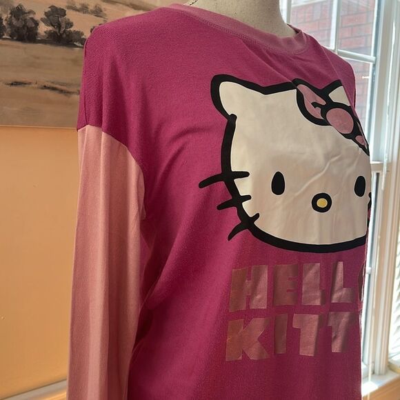 NWT Hello Kitty Pink Long Sleeve Pajama Tee - Picture 6 of 8